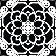 color abstract mandala flower design vector