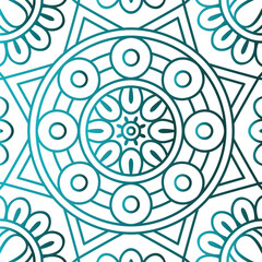 color abstract mandala flower design vector