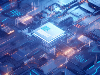 Digital data concept battery circuit board