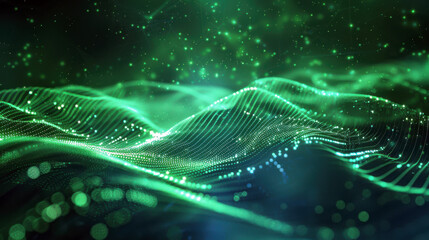 Holographic Data Flow An abstract representation of holographic data streams flowing in a grid pattern. 