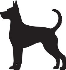Silhouette of a Standing Dog