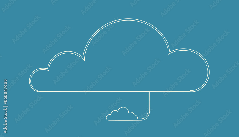 Poster editable stroke cloud vector icon for web and app design