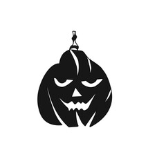 Halloween pumpkin silhouette icon