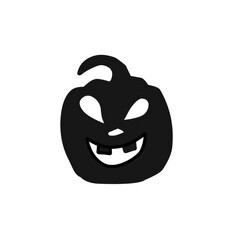 Halloween pumpkin silhouette icon