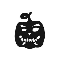 Halloween pumpkin silhouette icon