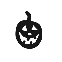 Halloween pumpkin silhouette icon