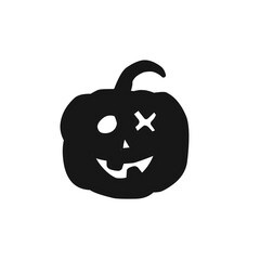 Halloween pumpkin silhouette icon