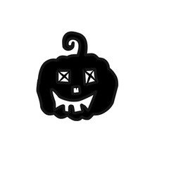 Halloween pumpkin silhouette icon