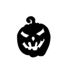 Halloween pumpkin silhouette icon