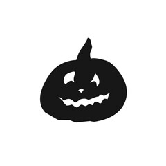 Halloween pumpkin silhouette icon
