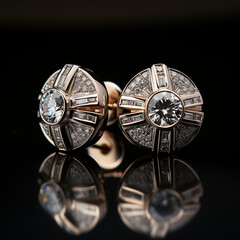 Small Round Diamond Stud Earrings
