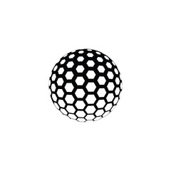premium golf ball logo icon vector template 