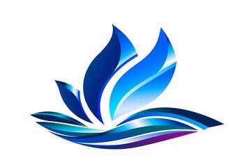 Naklejka premium combination logo that blends both text and icon