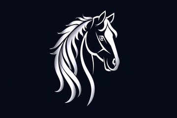 a logo with a noble horse