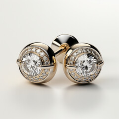 Small Round Diamond Stud Earrings