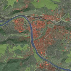 Fototapeta premium 3D illustration of city and urban in Wurzburg Germany