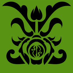 abstract floral ornament design template 