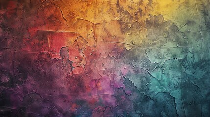 Obraz premium Abstract colorful background with textured and blended shades of red, orange, yellow, green, purple and blue.