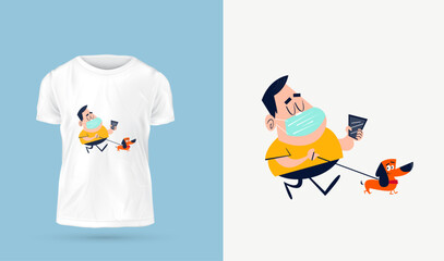 T-shirt design samples with illustration of guessing on arm design.