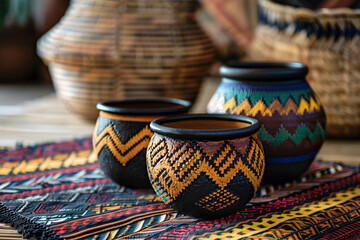 African Heritage Day wishes with traditional decorations, celebrating culture and unity.