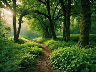 Fototapeta premium morning in the forest