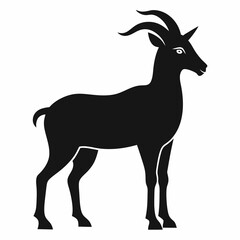 Fototapeta premium silhouette of a goat