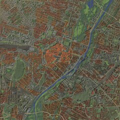 3D illustration of city and urban in Munich Germany