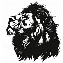 Fototapeta premium A black and white drawing of a lion