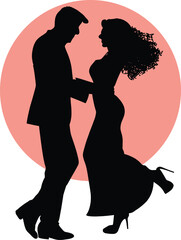 silhouette of a couple