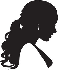 Woman Head Silhouette Vector Art Icon silhouette of a person with cigarette.