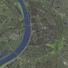 Fototapeta premium 3D illustration of city and urban in Cologne Germany