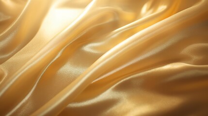 Obraz premium Shimmery gold textile in natural light.