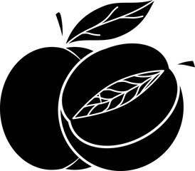 Peach illustration vector