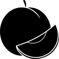 Peach illustration vector