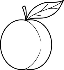 Peach outline illustration vector