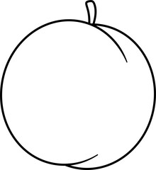 Peach outline illustration vector