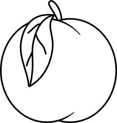 Peach outline illustration vector