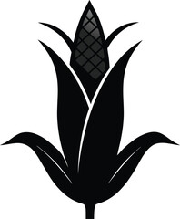 Corn silhouette vector illustration 