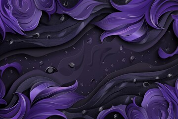 Obraz premium Enigmatic purple floral abstract background design
