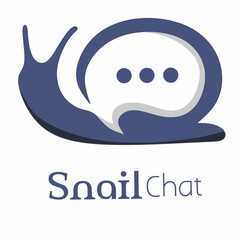 social network logo snail chat
