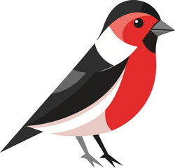 Bullfinch bird vector illustration design