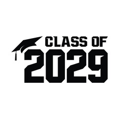 Class of 2029 design, College t-shirt design printable text vector	