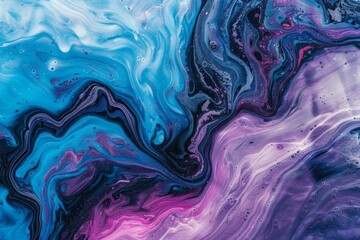 Hypnotic swirls of blue and purple in abstract art