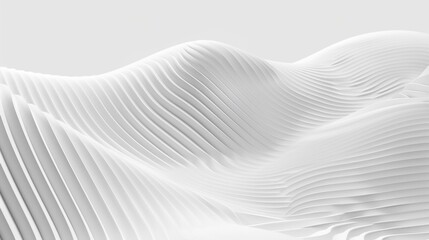 Minimalist white abstract wave pattern for modern backgrounds