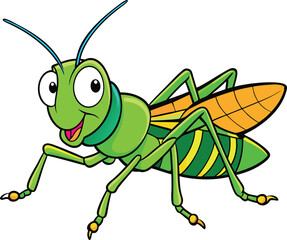  Grasshopper cartoon vector illustration design