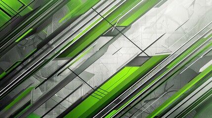 Abstract Geometric Technology Banner with White and Grey Arrows, Vector Design