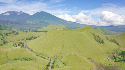 beautiful view of the wurung crater, east java