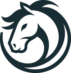 Horse head icon silhouette vector design