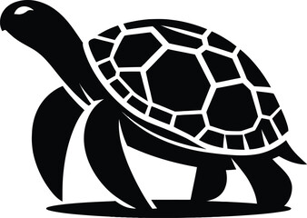 Obraz premium Turtle on a white background silhouette vector design