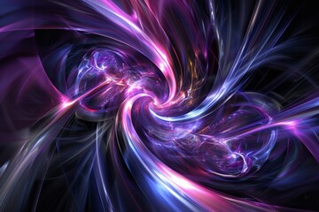 Obraz premium Vibrant abstract digital swirl with dynamic colors